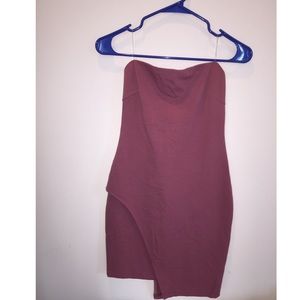 Blush strapless dress